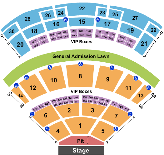 Saratoga Performing Arts Center Saratoga Performing Arts Center Seating Chart