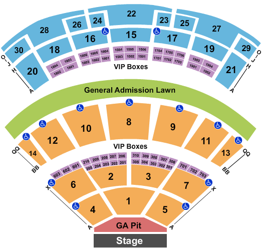 Saratoga Performing Arts Center Saratoga Performing Arts Center Seating Chart